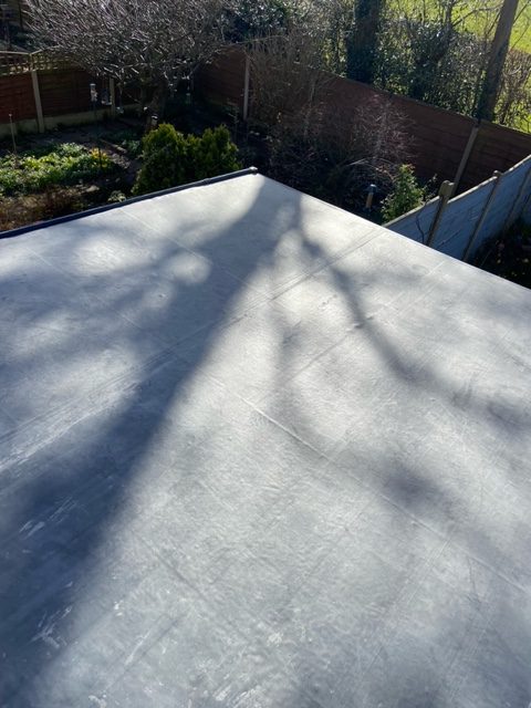 Corner view of EPDM Rubber Roofing